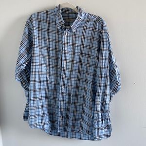 Burberry London Blue plaid Mens/Womens Button Down (Mens Sz L)